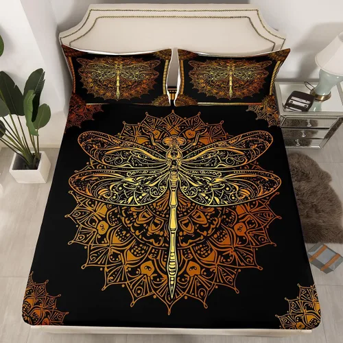 Miniatura 34 de Erosebridal Southwestern - Sábanas de cama bohemias aztecas, tamaño individual, sábanas hippie de cachemira, ropa de cama de estilo exótico, funda
