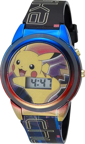Accutime - Reloj digital de cuarzo, con pantalla LCD y diseño de Pokémon para niños, niñas y adultos, para todas las edades