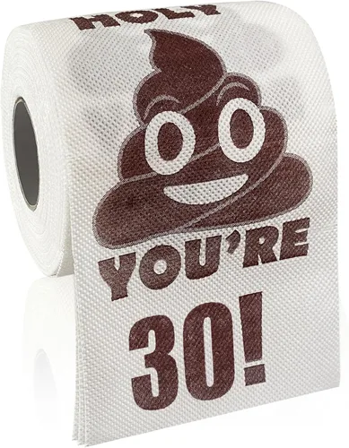 Decoraciones de cumpleaños número 30 para hombres y mujeres, ideas de regalos de 30 años para él y ella, rollo de papel higiénico de broma 30 Años