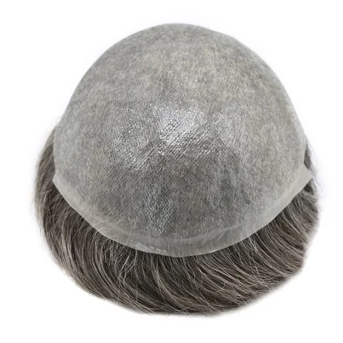 Miniatura 3 de Toupee para los hombres piel ultra fina Mens sistema de piezas de cabello humano V-loop Hairpiece para los hombres 8X10 90% densidad #360 # 3 marrón