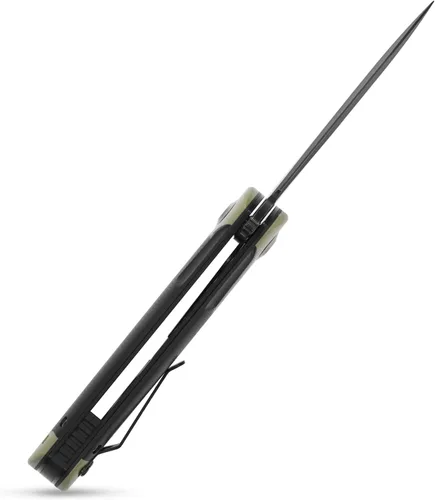 Miniatura 7 de Sitivien ST158 - Cuchillo de bolsillo plegable, chapado en titanio, hoja de acero DC53 lavado a la piedra negra con mango G10, cuchillo