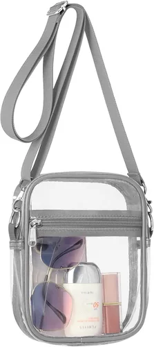Miniatura 10 de PACKISM Bolsa transparente para eventos de estadio – Monederos pequeños transparentes para mujer, bolsa bandolera para conciertos y eventos