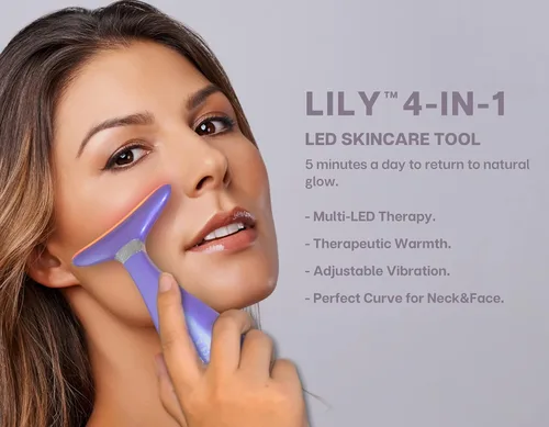 Miniatura 3 de VRAIKO Lily - Masajeador facial de cuello, herramienta de escultura facial, dispositivo de rejuvenecimiento de la piel con acción térmica, LED