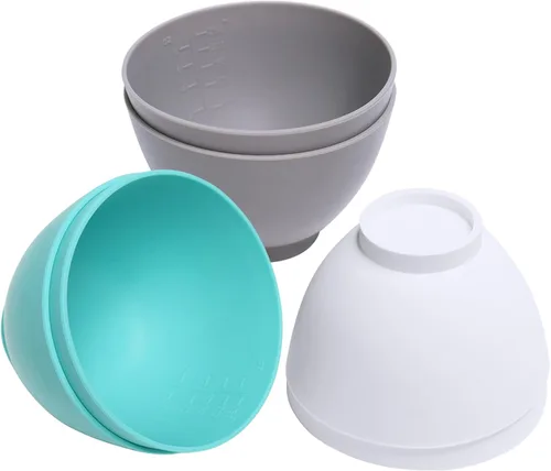 6 cuencos pequeños de silicona para mezclar (4.1 x 2.7 pulgadas), juego de cuencos mezcladores para máscara facial, cuencos de condimentos