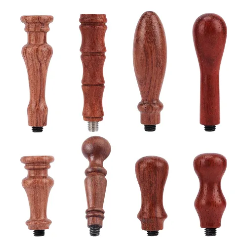 Miniatura 9 de CRASPIRE Mango de sello de cera de repuesto de mango de madera natural para sellar sellos de cera, decoración de boda