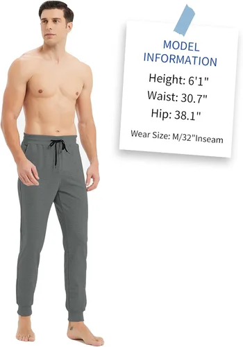 Miniatura 5 de Idtswch 3234363840 Long Inseam Men's Tall Sweatpants Joggers Slim Fit Workout Pants for Tall Men