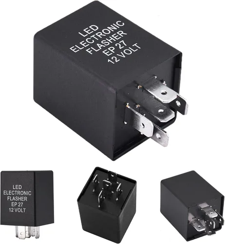 Miniatura 9 de (1) Relé de intermitencia LED electrónico de 2 pines 12V LF1-S-PIN MAX 150W para corregir el hiperdestello de las luces intermitentes LED