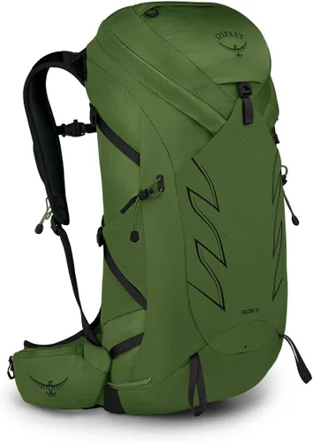 Osprey Talon 36L - Mochila de senderismo para hombre con cinturón para la cadera, cinturón verde/negro, S/M