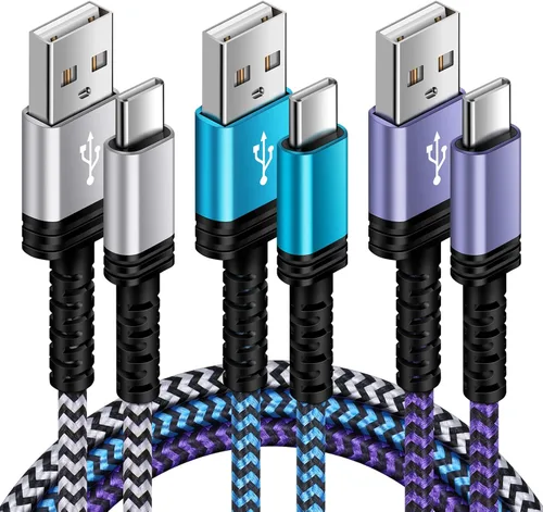 Cable de carga rápida Samsung de 10 pies para Google Pixel 10/10 Pro/10 Pro XL/9a/9 Pro XL Fold/7a/6a/8Pro/8/8a/5/4, Samsung Galaxy S25, cable USB