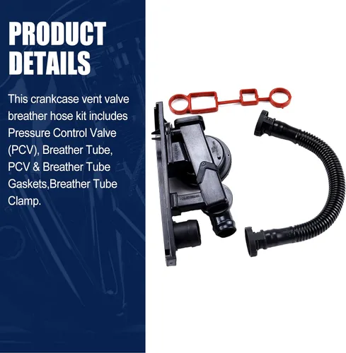 Miniatura 6 de Manguera de válvula de ventilación del cárter PCV con juntas para VW Jetta Passat GTI Audi TT A3 A4 2.0T 06F129101P