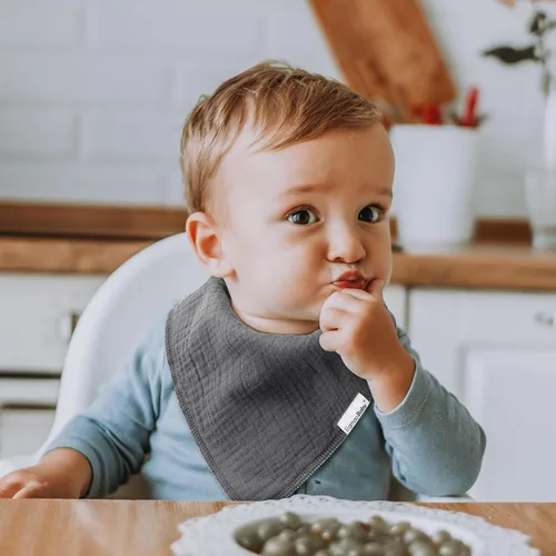 Miniatura 3 de Baberos de muselina para niños y niñas, paquete de 10 baberos súper absorbentes para bebé, bandana para dentición y babeo, 100% algodón suave