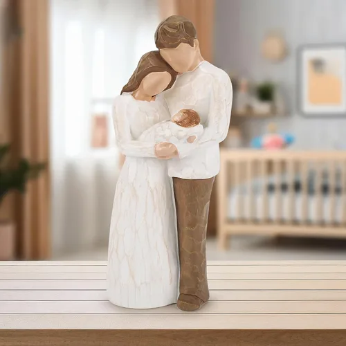 Miniatura 6 de Regalos para nuevos padres para parejas, regalos para nuevas madres para mujeres, una familia de tres figuras, regalo para mamá y papá por primera