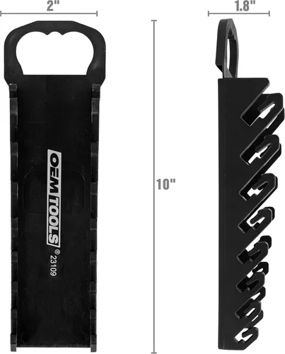 Miniatura 3 de OEMTOOLS 23109 Organizador de llaves rechonchas, para tienda, garaje o caja de herramientas, organizadores y almacenamiento para un transporte Negro