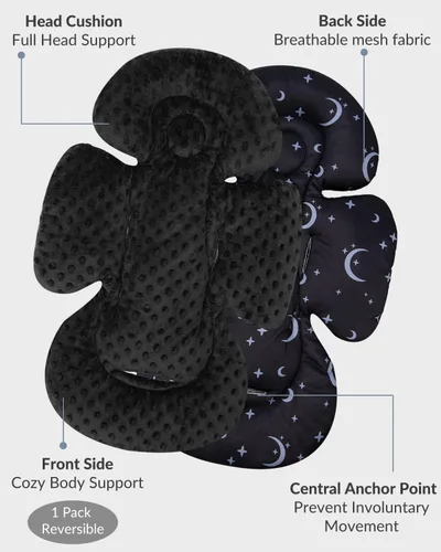 Miniatura 5 de Inserto de asiento de coche para bebé Genérico Compatible con columpio Mamaroo y columpio Graco y asiento de coche para bebé, soporte de cabeza