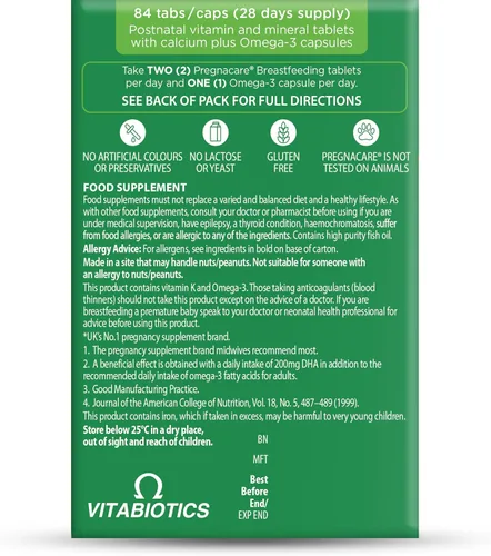 Miniatura 4 de Vitabiotics - Pregnacare - Lactancia materna - 84 Tabletas