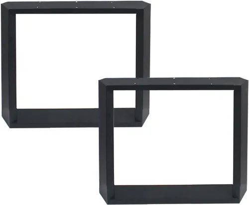 Miniatura 9 de MBQQ Patas para muebles de 15.7" de altura 17.7" de ancho, tubo cuadrado rústico decorativo, patas de mesa de metal resistente, patas de escritorio