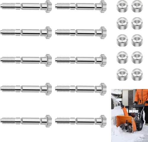 51001500 - Tornillos y tuercas de cizalla para soplador de nieve de 5/16 pulgadas, compatibles con soplador de nieve Ariens 510015 51001500 AM122156