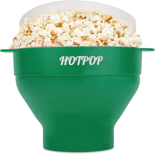 Miniatura 29 de El original Hotpop - Palomitas de maíz para microondas, máquina de palomitas de silicona, cuenco plegable sin BPA y apto para lavavajillas - 20 Gris