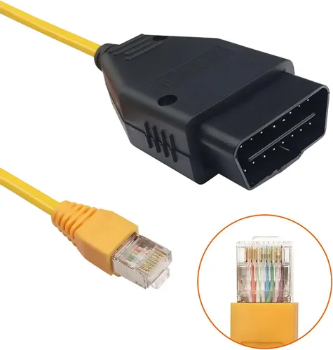 Miniatura 5 de Ethernet Enet OBD OBDii Rj45 ENET obd2 Cable para interfaz 2M Compatible F-Series para B-M-W i-sta