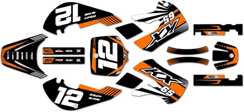 Miniatura 2 de Kit de gráficos para Kawasaki KX65 (1999-2024) serie FASTHOUSE gris 9 mil - Easy Go - Calcomanías para motocicleta Dirt Pit Bike Motocicleta