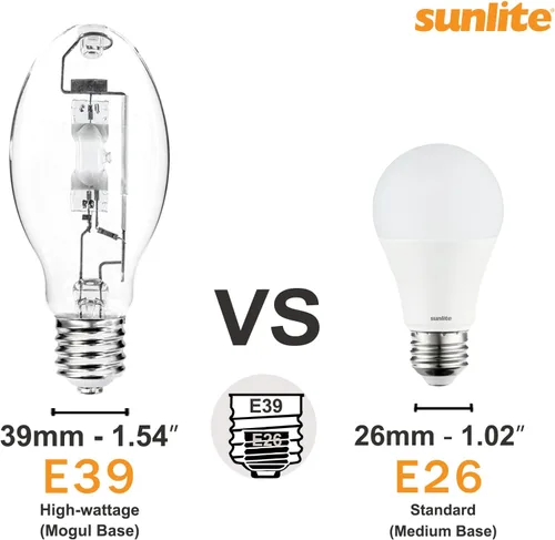 Miniatura 6 de Sunlite 03681-SU MH1000/U/BT56 M47/S Lámpara de haluro metálico, 1000 vatios, base Mogul (E39), BT56, 12,000 horas de vida, 110,000 lúmenes, acabado