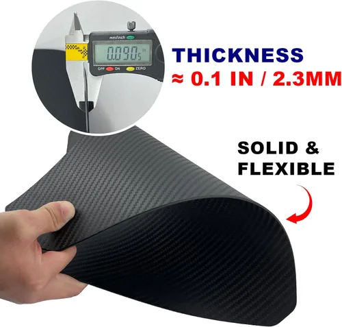 Miniatura 3 de Aletas universales para barro con efecto de fibra de carbono, protectores contra salpicaduras, guardabarros, guardabarros, guardabarros