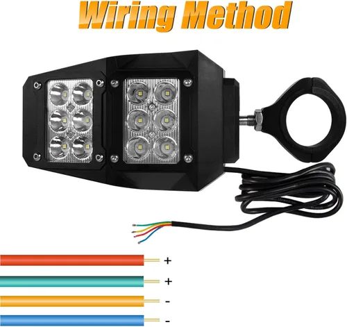 Miniatura 7 de UTV RZR Espejo Todoterreno Espejos Retrovisores Laterales Traseros con Luz LED Spot Compatible con Polaris RZR XP 1000 RZR 900 Yamaha Rhino Honda