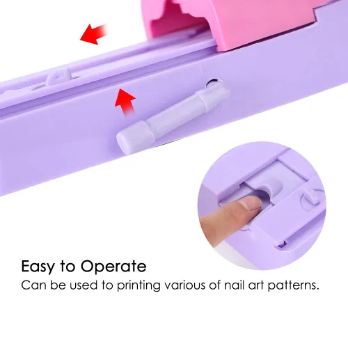 Miniatura 5 de Sonew Impresora de patrón de arte de uñas, máquina de impresión profesional de patrón de bricolaje, estampadora, impresora de uñas, herramientas