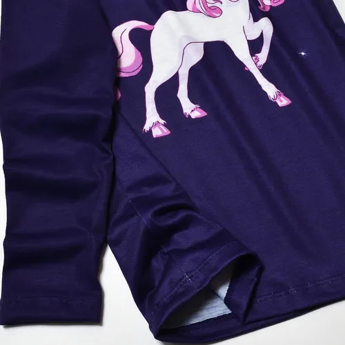 Miniatura 84 de QPANCY Conjunto de pijamas a juego para niñas y muñecas, pijamas de manga larga para otoño e invierno