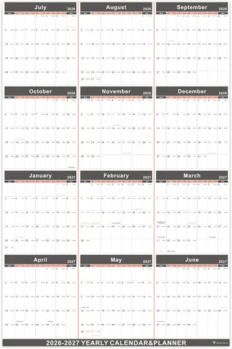 Miniatura 9 de Vibrant Focus Calendario de Pared Anual 2026 - calendario anual 2026, Calendario de Pared Anual 2026 y Planificador con Papel Grueso, Enero 2026