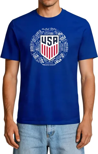 Miniatura 9 de Icon Sports Camiseta de algodón con licencia oficial de la Federación de Fútbol de Estados Unidos, unisex