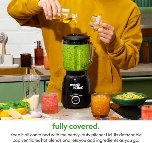 Miniatura 4 de Magic Bullet - Licuadora Combo, Jarra de 48 oz, Taza de Mezcla, Dial de Velocidad Simple – MBF50200AK
