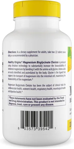 Miniatura 2 de Healthy Origins Quelato de bisglicinato de magnesio (TRAACS) - Magnesio quelatado para la salud del cerebro y el corazón - Suplemento de magnesio