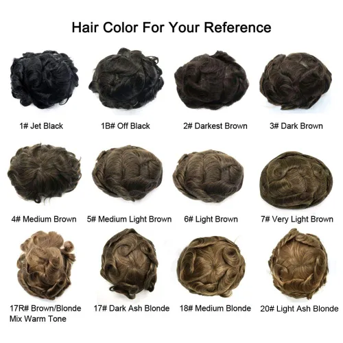 Miniatura 88 de Toupee para hombres Piezas de cabello humano real Encaje suizo para hombres Toupee unidades de cabello humano europeo para hombres Hairpieces