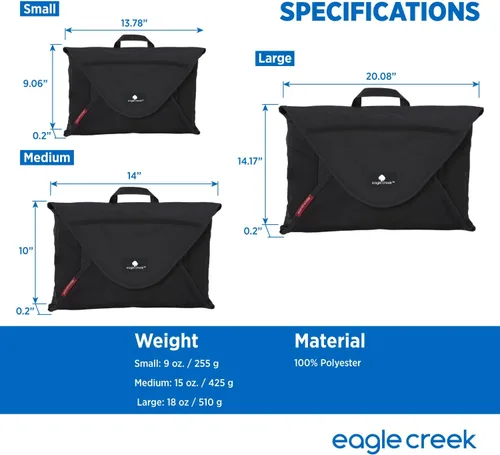 Miniatura 7 de Eagle Creek Pack-It - Carpeta original para ropa, bolsas de ropa perfectas para viajes, con tabla plegable sin arrugas y alas de compresión