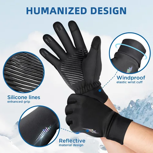 Miniatura 5 de Guantes de invierno para niños SIMARI con pantalla táctil, cálidos y térmicos, resistentes al agua, para niños y niñas, para correr, ciclismo