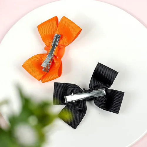 Miniatura 2 de Halloween Hair Bow Calabaza horquilla murciélago pinzas para el pelo Fiesta Accesorios para el cabello.(F104) (murciélago)