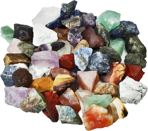 Miniatura 7 de SUNYIK Piedras naturales crudas, cristales de roca rugosa para pulir y lijar, piedras surtidas, 1 libra (alrededor de 460 gramos)
