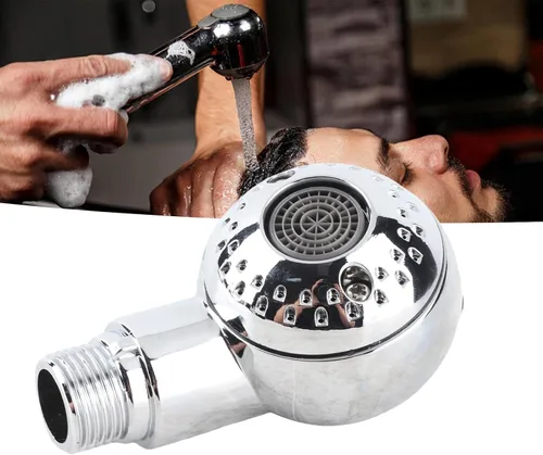 Miniatura 3 de Cabezal de ducha de mano, champú de alta presión, accesorio de cabezal de ducha con un boquilla de filtro de acero inoxidable, botón de ajuste de 2