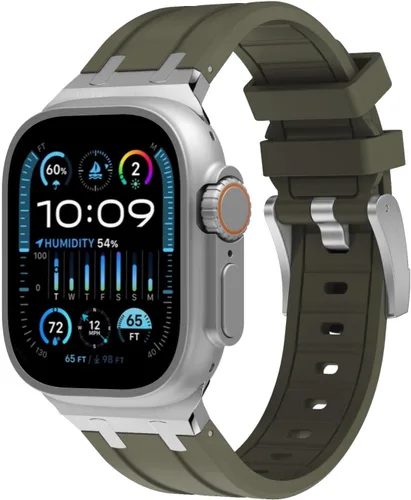 Miniatura 11 de Apple Watch Band para iWatch Ultra Series, correa de reloj de silicona para hombres, diseño fresco, compatible con Apple Watch de 1.929 in, 1.772