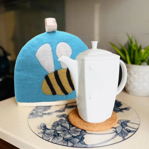 Miniatura 4 de Glaciart One Tetera de lana acogedora cubierta para hervidor de agua Tetera grande en forma de cúpula acogedora tetera o prensa francesa Hecho a
