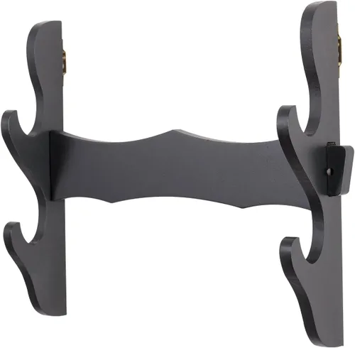 Miniatura 4 de Soporte de pared Katana, soporte de pared de espada Katana, 2 juegos de madera, soporte de pared para exhibición de espadas, (espadas no incluidas)