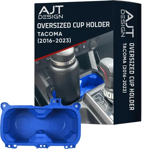 Miniatura 18 de AJT DESIGN Portavasos de gran tamaño con bandeja compatible con Toyota Tacoma 2016-2023 Se adapta a botellas de 3.65 pulgadas Organizador