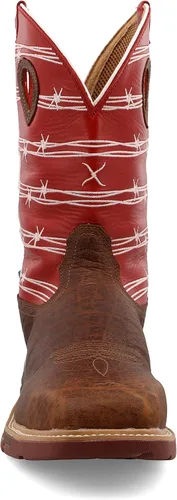 Miniatura 2 de TWISTED X Botas de trabajo occidentales con punta de aleación de 12 pulgadas para hombre con CellStretch Sillín envejecido y rubí