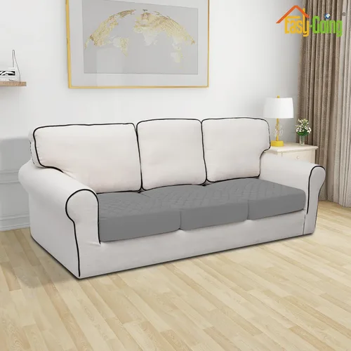 Miniatura 2 de Easy-Going Fundas de Cojines Impermeables para Sofá, Fundas Antideslizantes a Prueba de Fugas para Asientos de Sofá, Protector de Muebles Acolchado