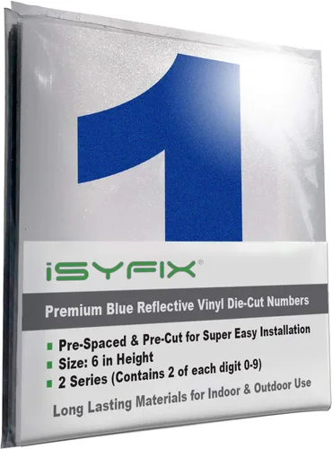 Miniatura 19 de iSYFIX Calcomanías de Números de Vinilo Verde Manzana – 1.5 Pulgadas Autoadhesivas (2 Juegos) – Calcomanía Premium Troquelada y Pre-espaciada