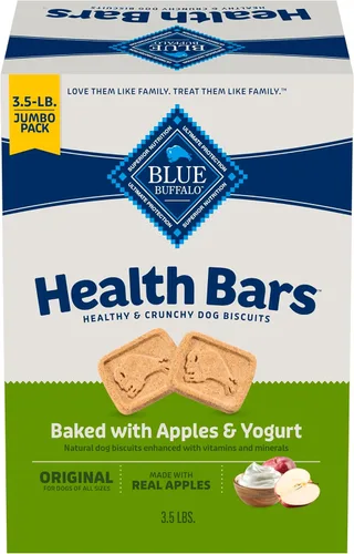 Miniatura 20 de Blue Buffalo Health Bars - Galletas crujientes de tocino, huevo y queso para perros, horneadas al horno con tocino real e ingredientes naturales