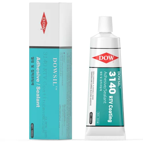 3140 RTV Sellador de silicona de tubo de 1.8 onzas/adhesivo resistente a altas temperaturas, impermeable, aislante para reparación de sellos de
