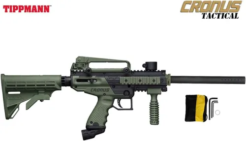 Miniatura 6 de Maddog Tippmann Cronus Tactical Paintball Gun Marker and Bronze Accessory Starter Package Comes with Marker, Anti-Fog Mask, Hopper, Harness, Pods