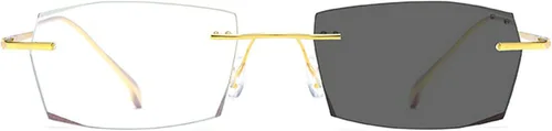 Lentes de lectura fotocromáticos de transición sin montura anti UV, para hombres y mujeres, lectores de presbicia